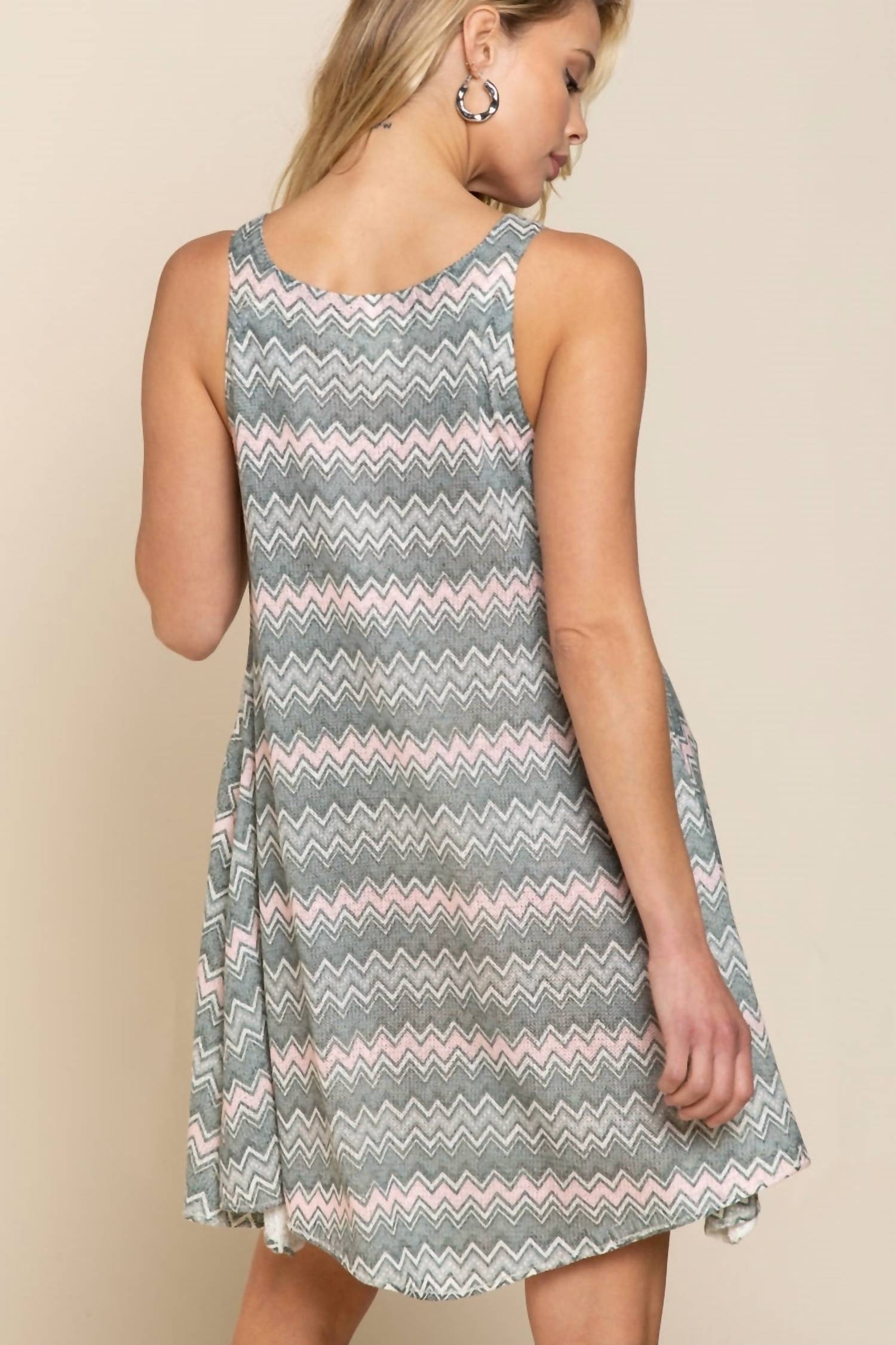 Zig Zag Pattern Dress