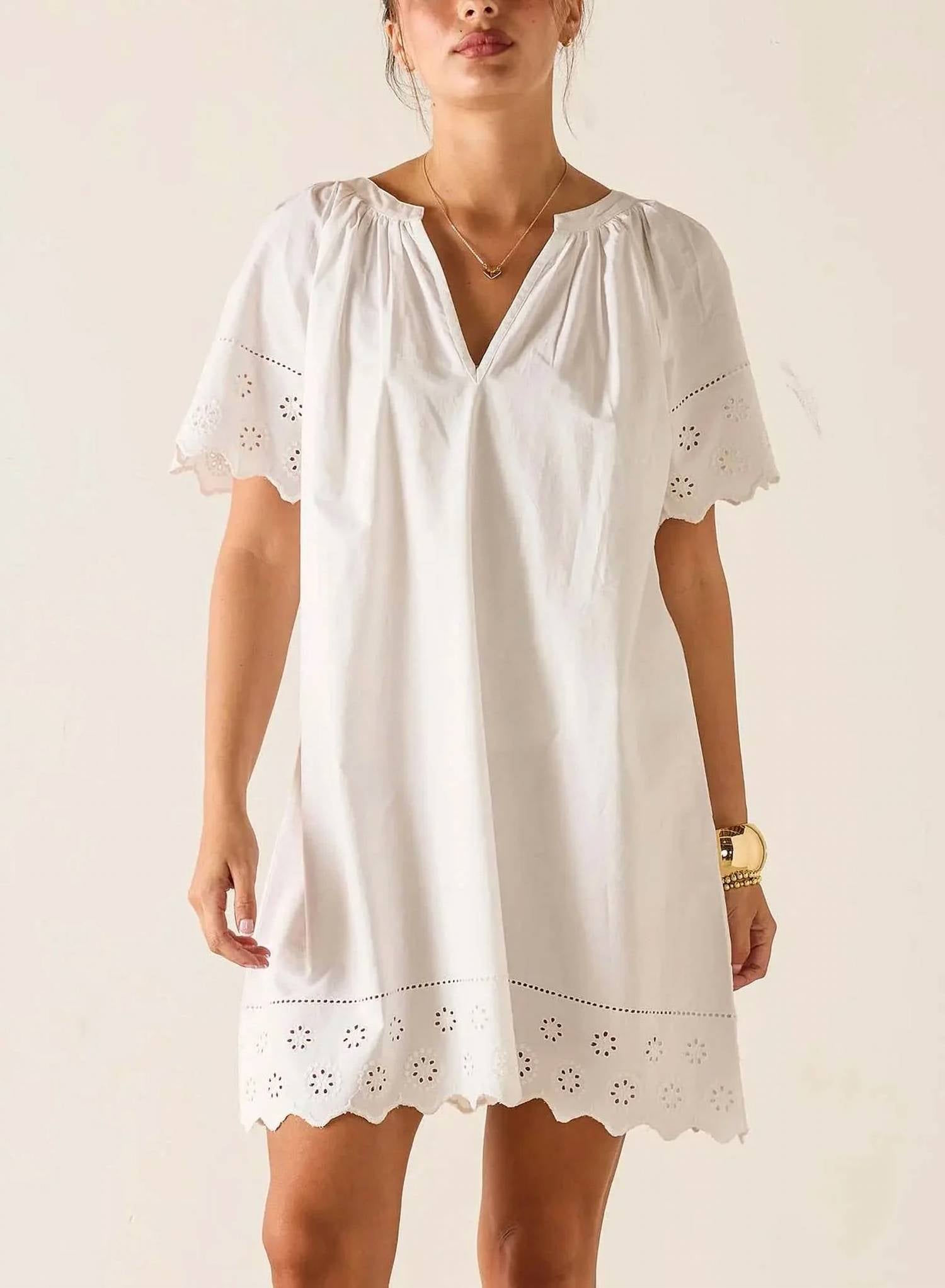 Mersea - Daisy Eyelet Mini Dress