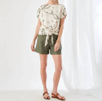 Karen Kane - Penny Tie Dye Front-tie Short Sleeve Top