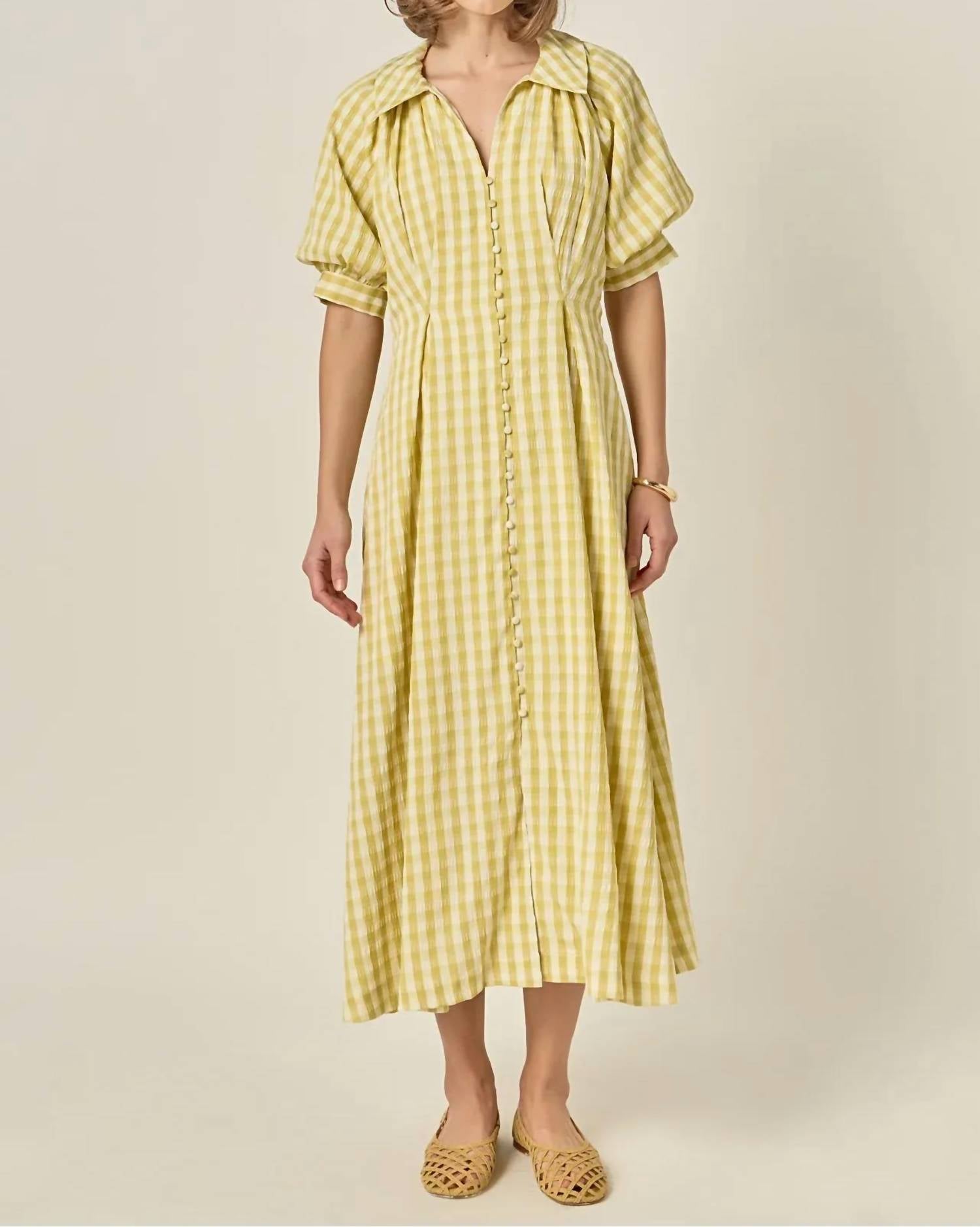 English Factory - Ayla Puff Sleeve Dress