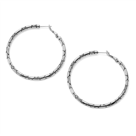 Brighton - Women's Pebble Large Oval Hoop Earring