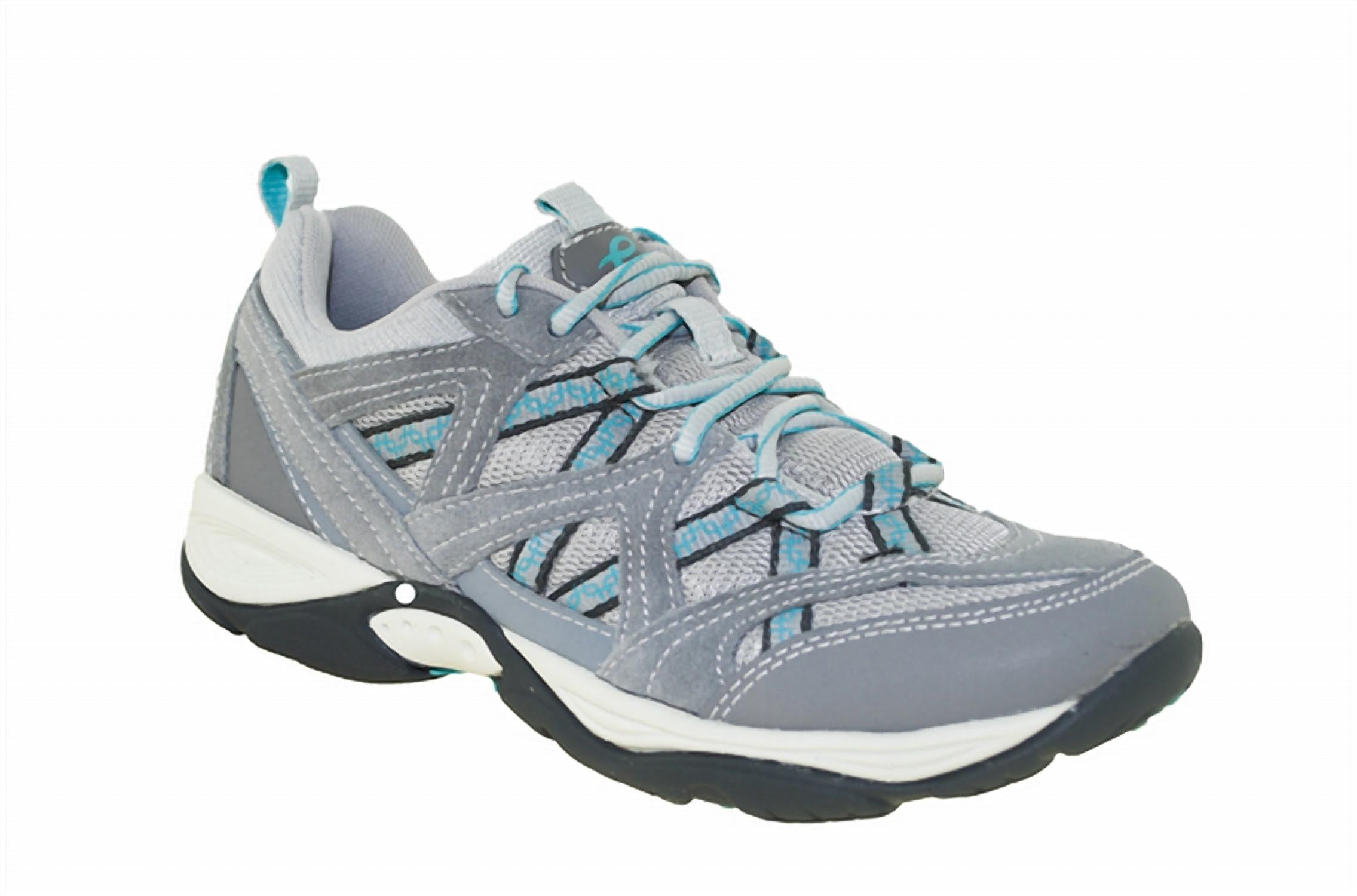 easy spirit Women's Explore Map Shoes in gray nubuck - women's shoe - detail view
