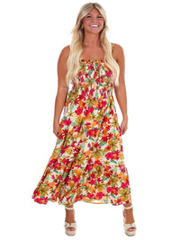 Blu Pepper - Island Bloom Floral Midi Dress