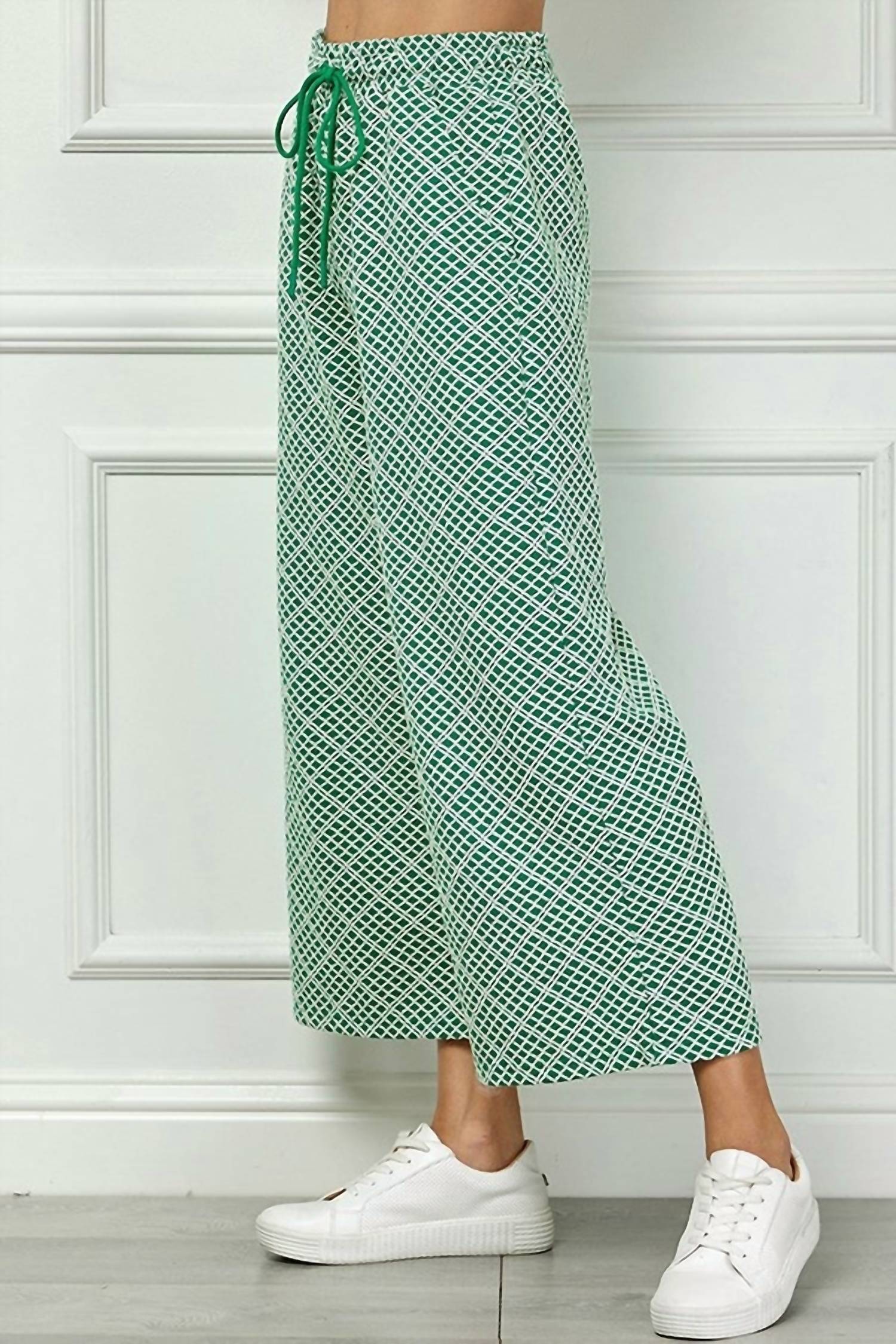 See And Be Seen - Cropped Wide Texture Pants