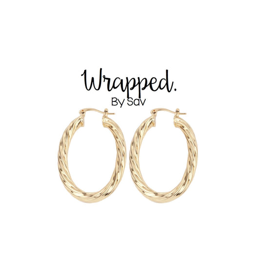 Wrapped. By Sav - Women's Corrine Hoops Earrings