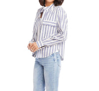 Karen Kane - Sevil Stripe Shirt Jacket