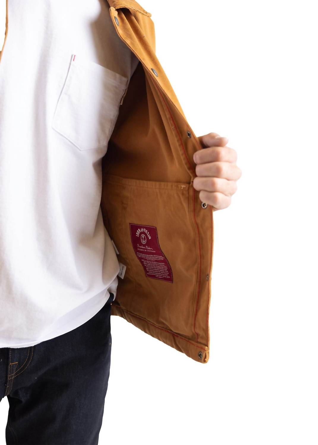 Iron & Resin Men's Coach Jacket in camel - men's jacket - view 5