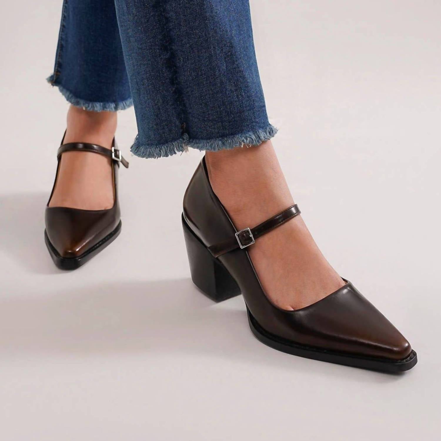 Beast Fashion - Women's Tessa Mary Jane Block Heels
