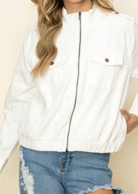 Staccato - Collared Zipper Light Weight Jacket