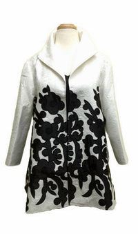 Grace Chuang - Women's Swing Flower Applique Jacket