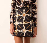 Marie Oliver Eloise Printed Shirt Top in geometric - women's long sleeve top