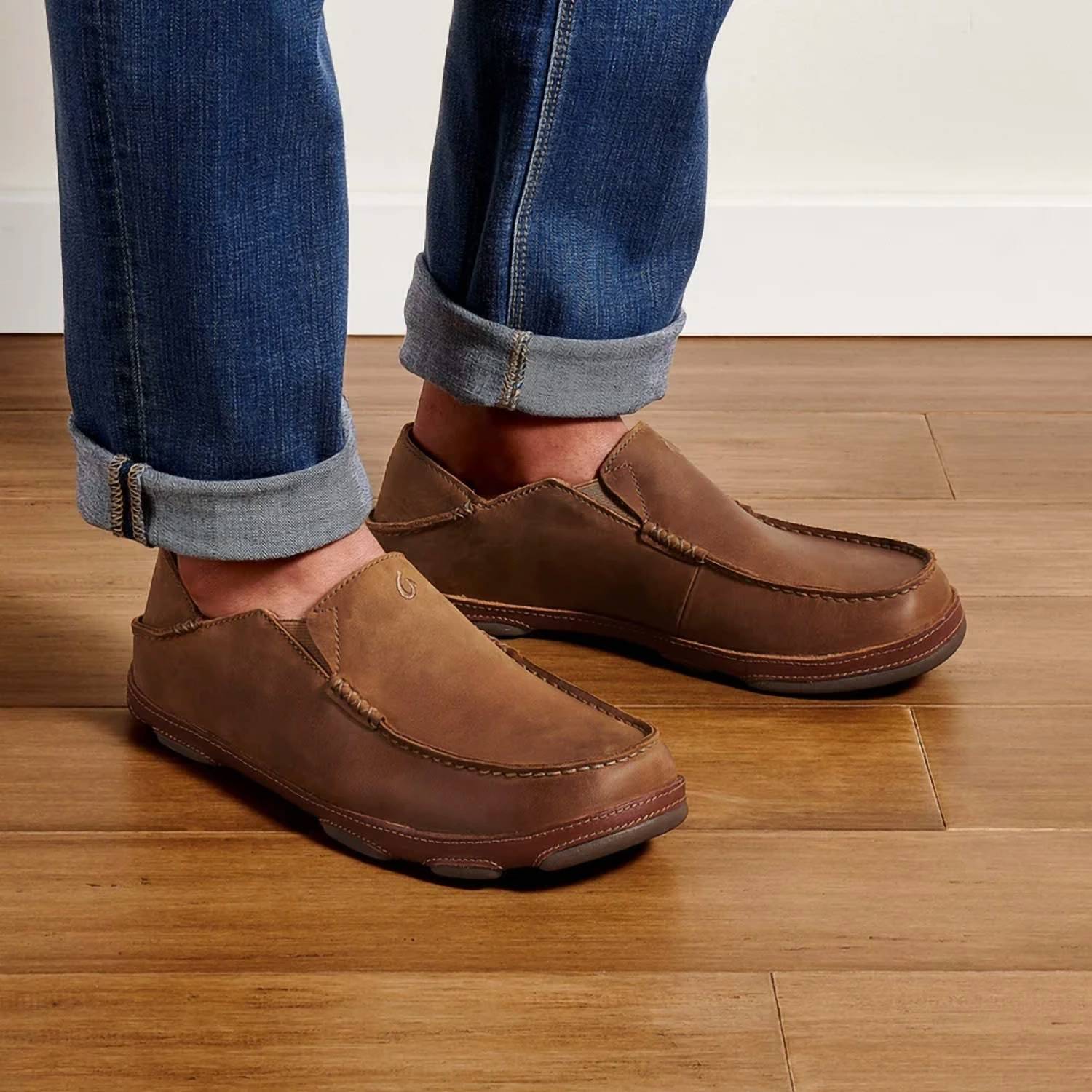 Olukai - Men's Moloa Leather Slip On Shoes