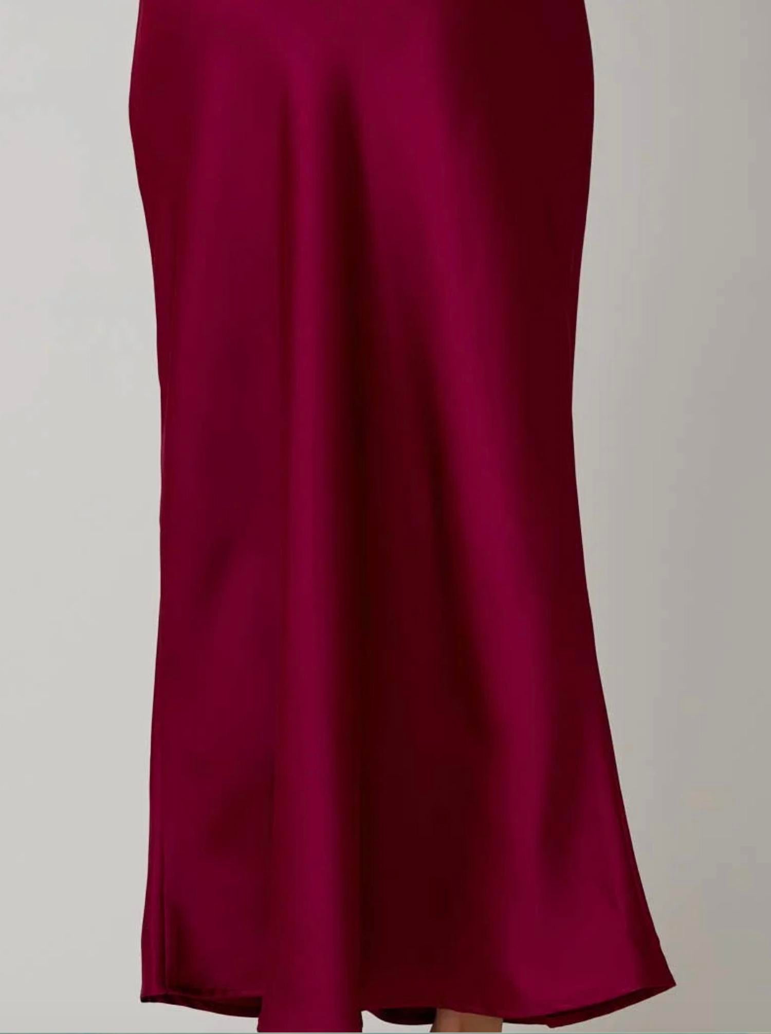 Sunday Edition - Bias Cut Satin Midi Skirt