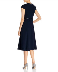 Elie Tahari - Miciela Cap-sleeve Belted Midi Dress With Slit
