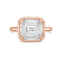 Diana M Jewels - 6.00 Ct Asscher-cut Lab-grown Diamond Bezel Solitaire Ring