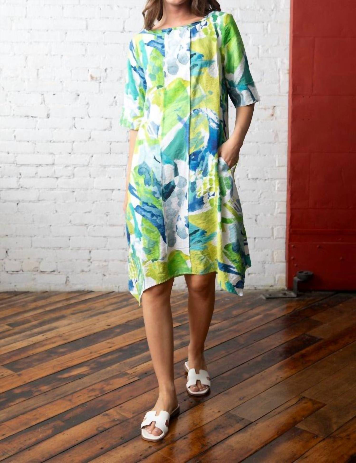Olivia By Habitat - Crinkle Abstract Center Stage Dress