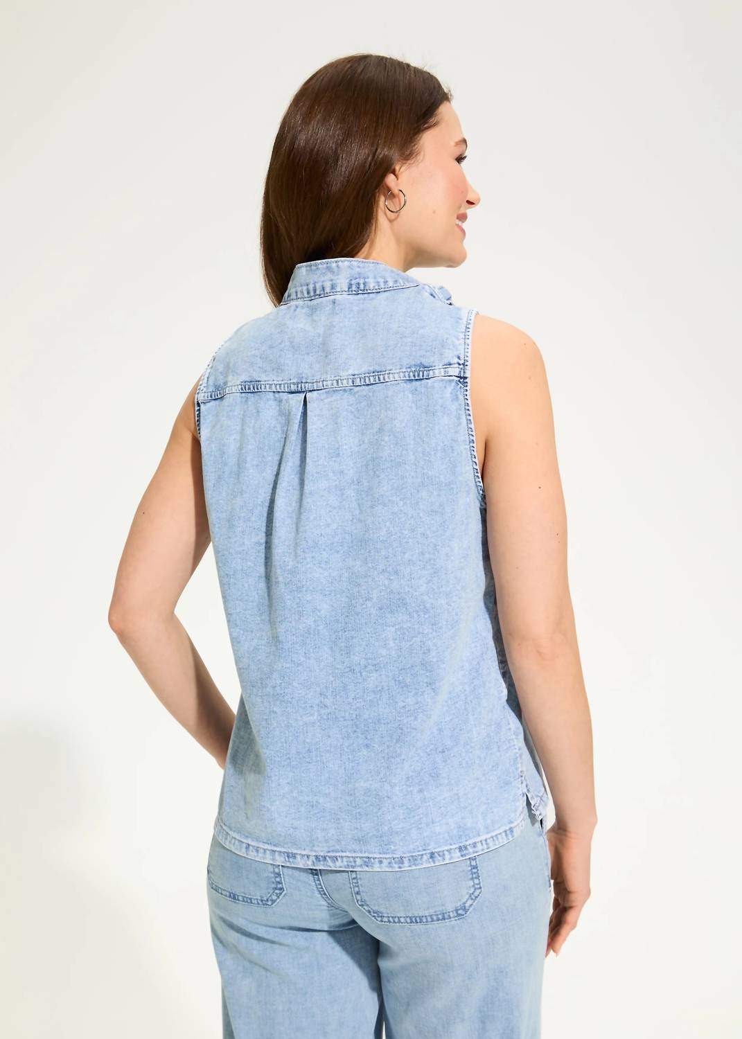 Fdj - Shira Sleeveless Bow Neck Blouse