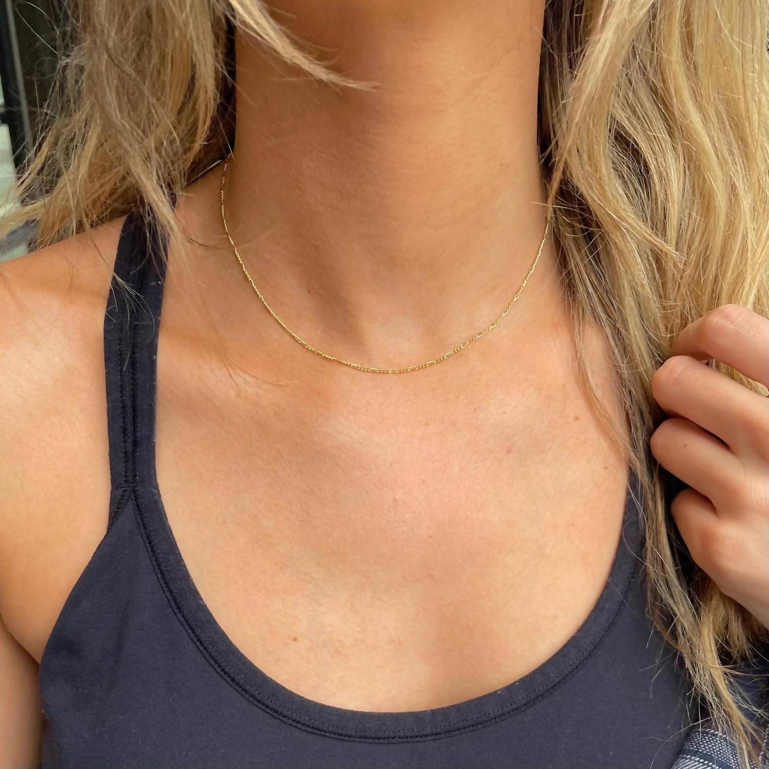 Nikki Smith Designs Women's Eden Dainty Necklace in gold - women's jewelry - detail view