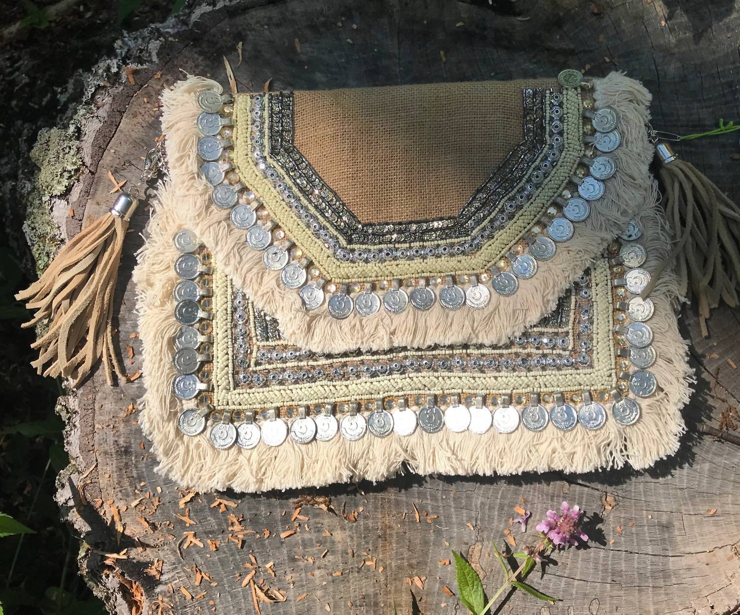Ranee’S - Metallic Embroidery Coin Clutch