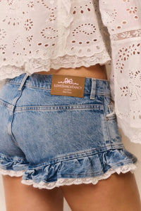 Loveshackfancy - Azalure Denim Shorts