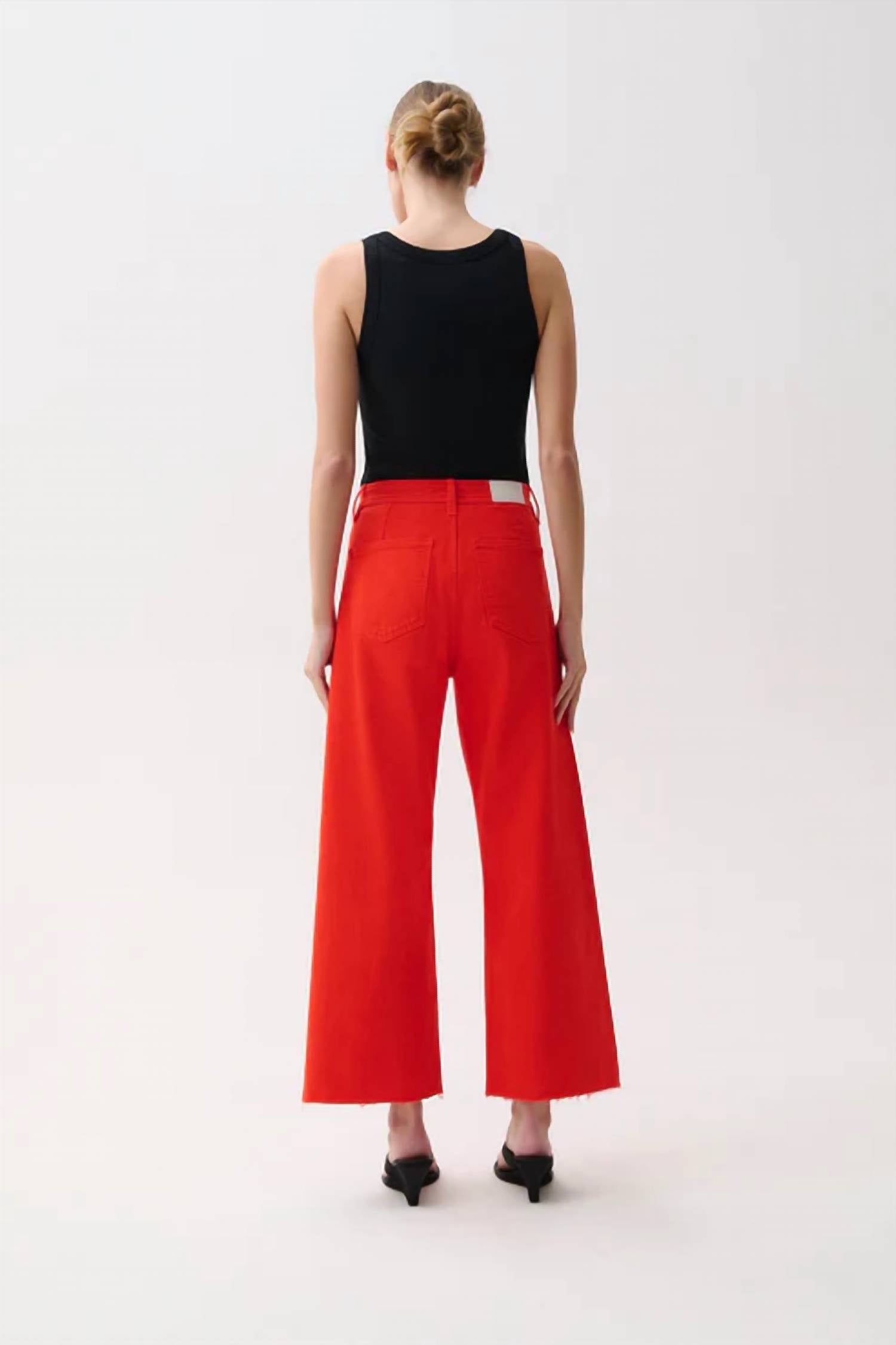 Pistola - Penny Crop High Rise Wide Leg Jean