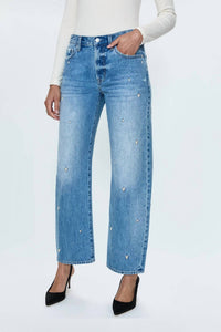 Pistola - Lexi Mid Rise Bowed Straight Leg Jean