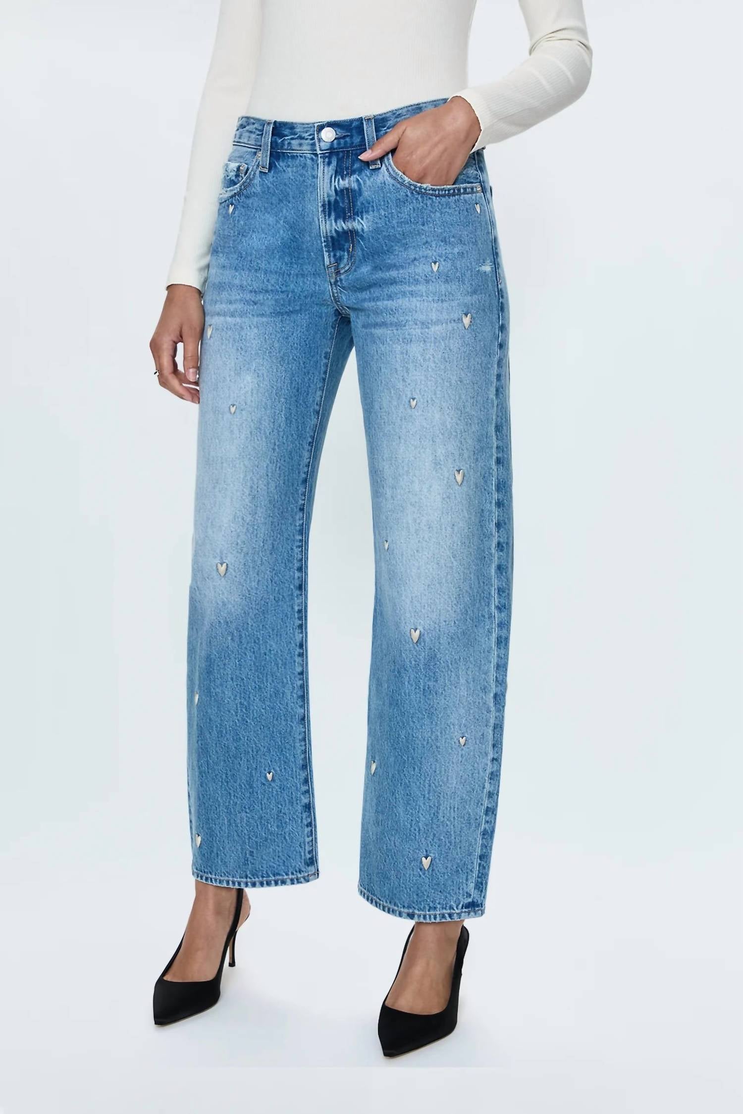 Pistola - Lexi Mid Rise Bowed Straight Leg Jean
