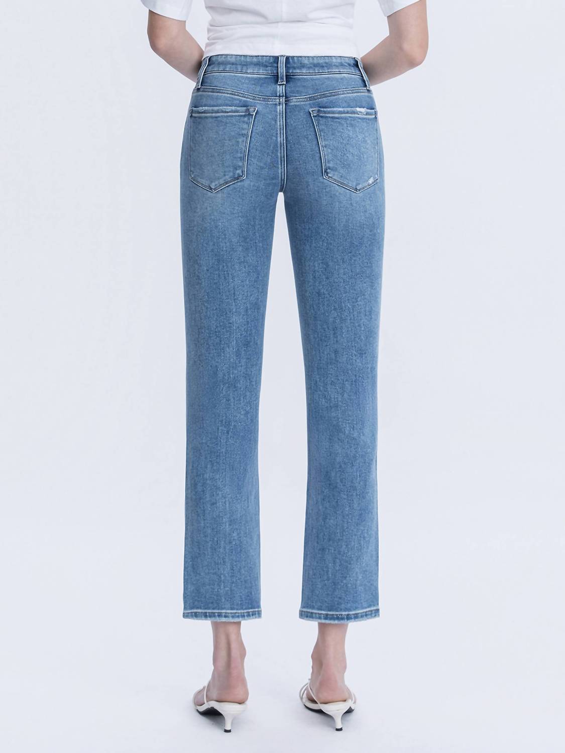 Vervet By Flying Monkey - Mid Rise Ankle Slim Straight Jeans