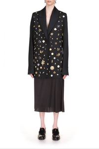 Marina Moscone - Boyfriend Assemblage Button Blazer