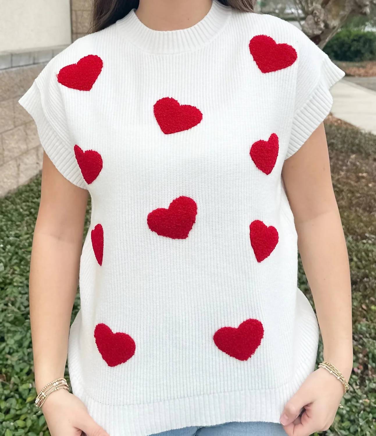 Mary Square - Josie Mini Hearts Sweater