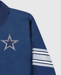 Starter - Womens Dallas Cowboys Snap Front Striped Sleeve Jacket