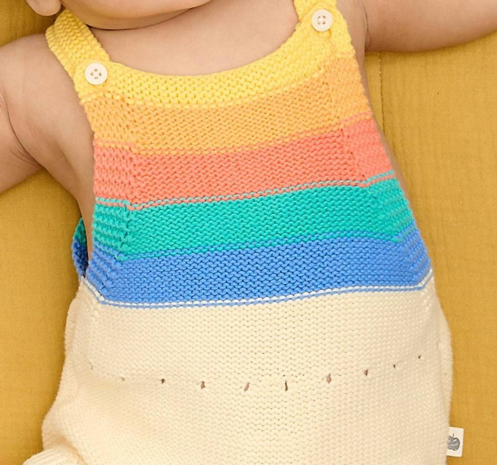 The Bonnie Mob - Girl's Rainbow Stripe Knit Bubble