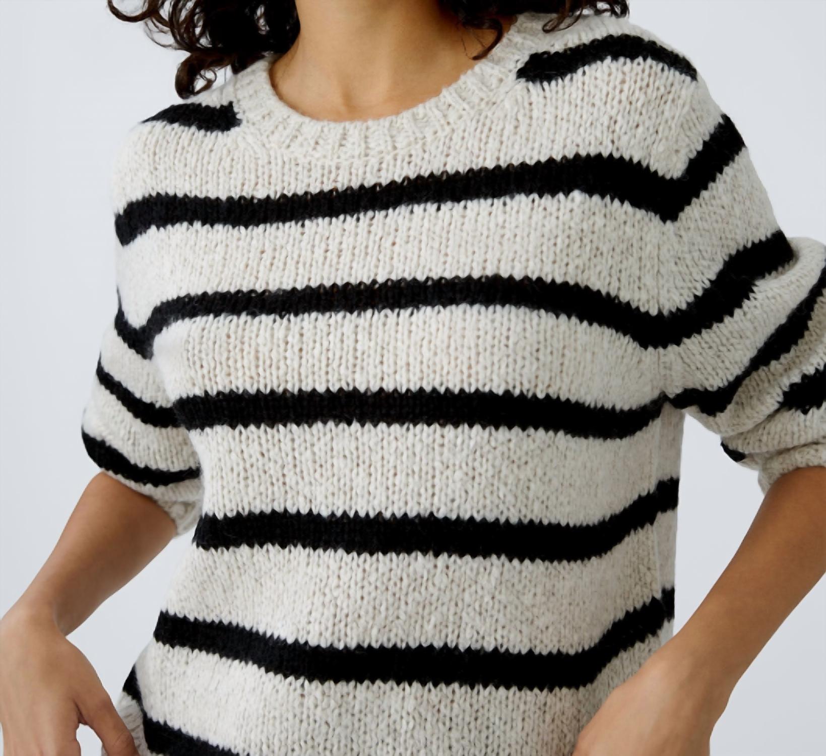 Oui - Stripe Crew Sweater