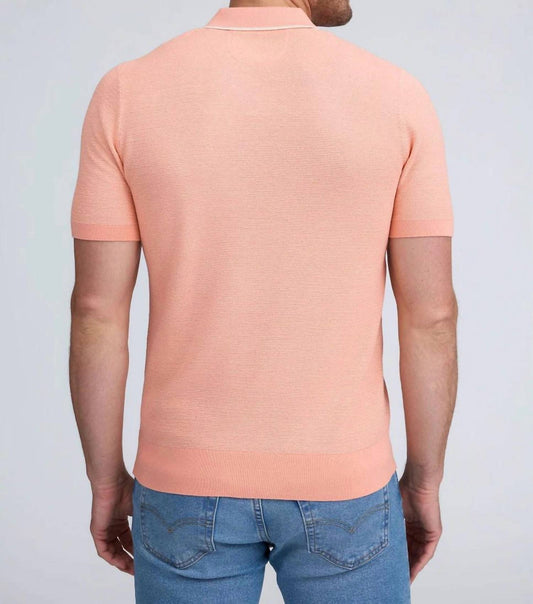 Raffi - Open Collar Knit Polo Sweater