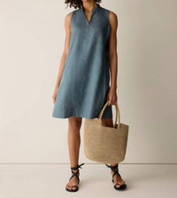 Eileen Fisher - SPLIT COLLAR DRESS