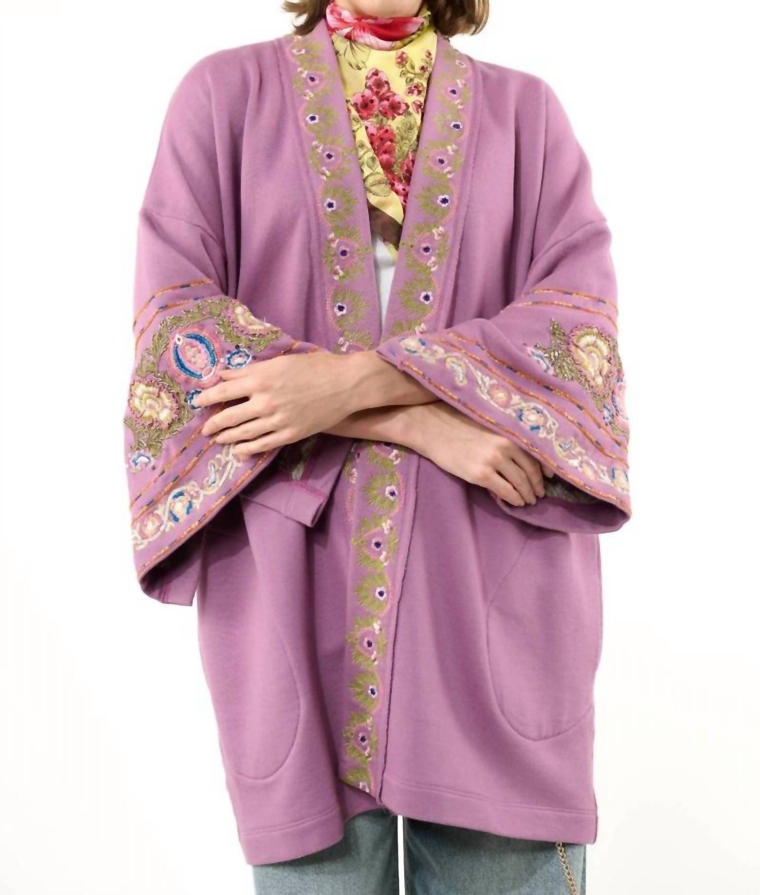 Aratta - Embellished French Terry Kimono