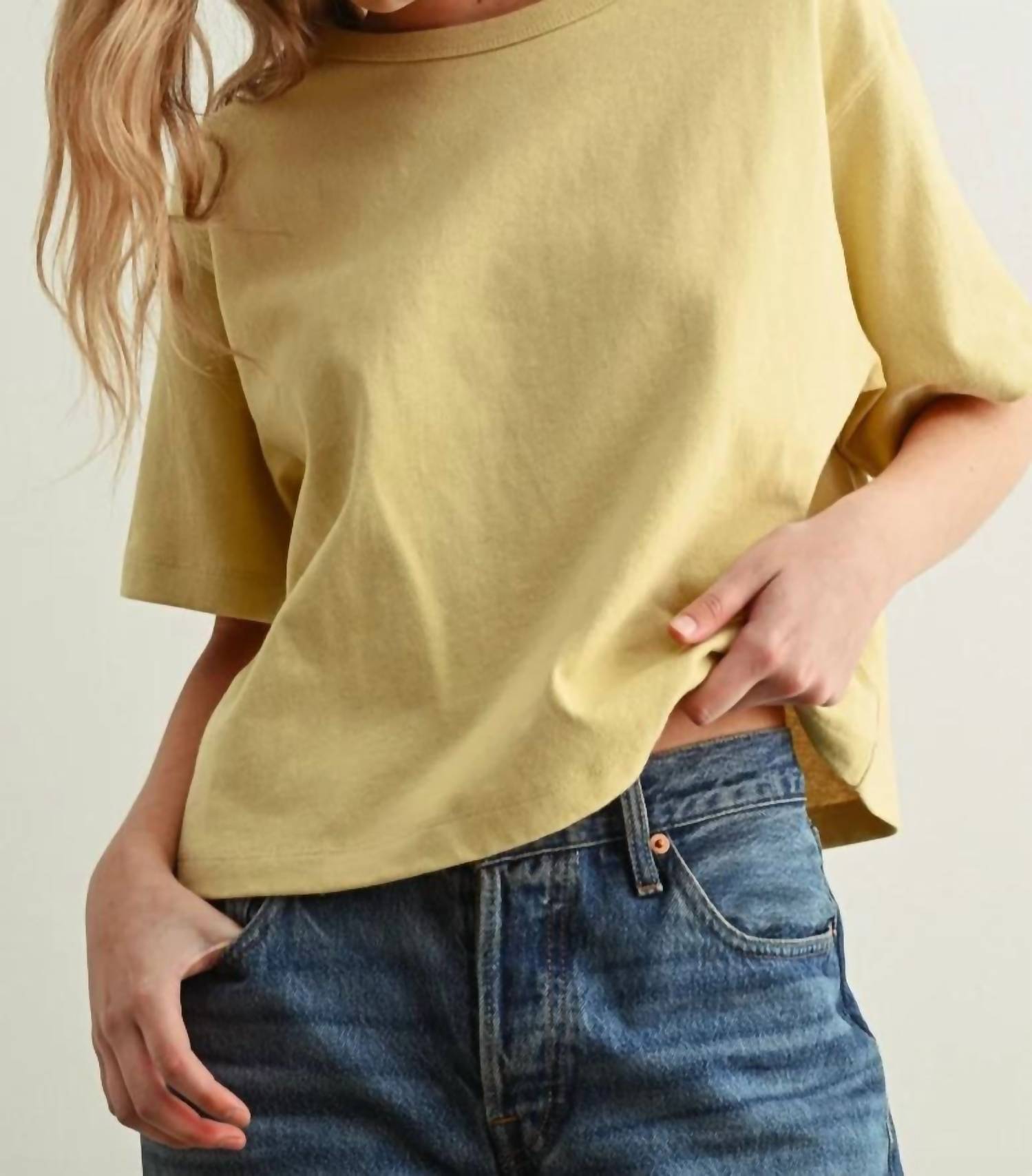 Miou Muse - SHORT SLEEVE LINEN TOP