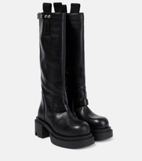 Rick Owens - Women's Pull On Leather Knee Hi Boots