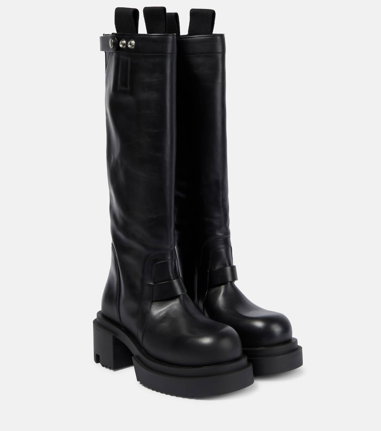 Rick Owens - Women's Pull On Leather Knee Hi Boots