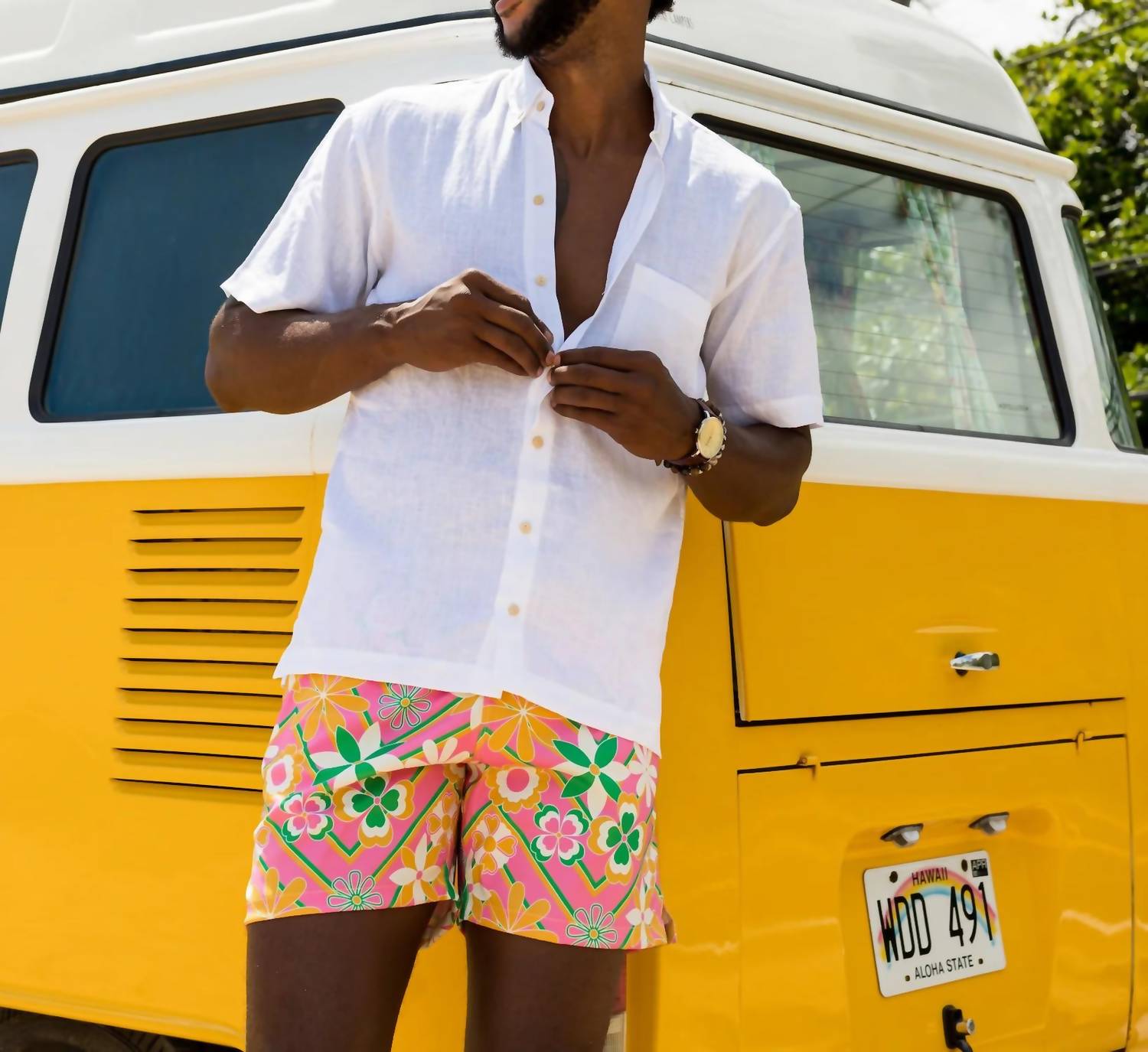 Kenny Flowers - The Casa Blanca Short Sleeve Linen Shirt