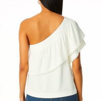 Trina Turk - One Shoulder Pom Pom Top