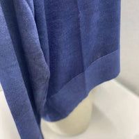 Avant Toi Women’s Maglia Cashmere Silk High-low Sweater in navy - women's sweater - view 6