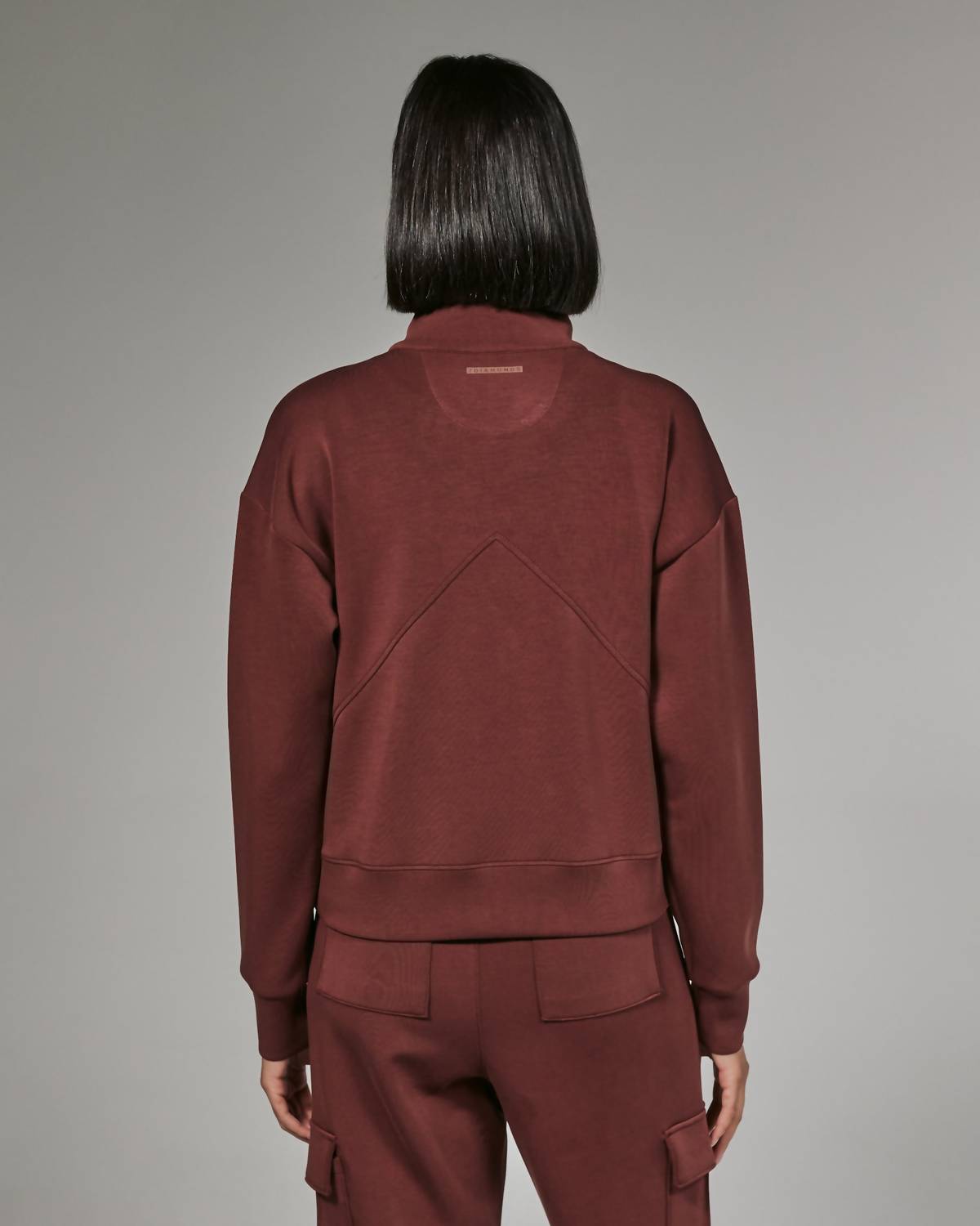 7Diamonds - Rev Crop Quarter Zip Sweatshirt