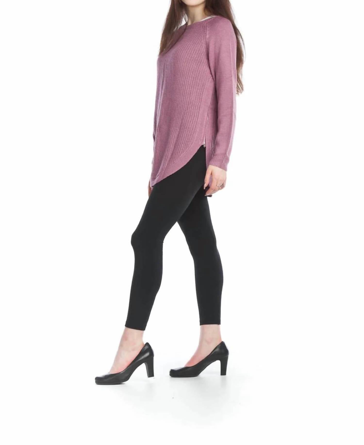 Papillon - Zip Side Long Sleeve Sweater