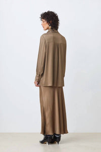 Suncoo Women's Lino Blouse in beige - women's blouse - alternate view
