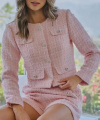 Ina - The Presby Jacket: Tweed Jacket With Jeweled Buttons