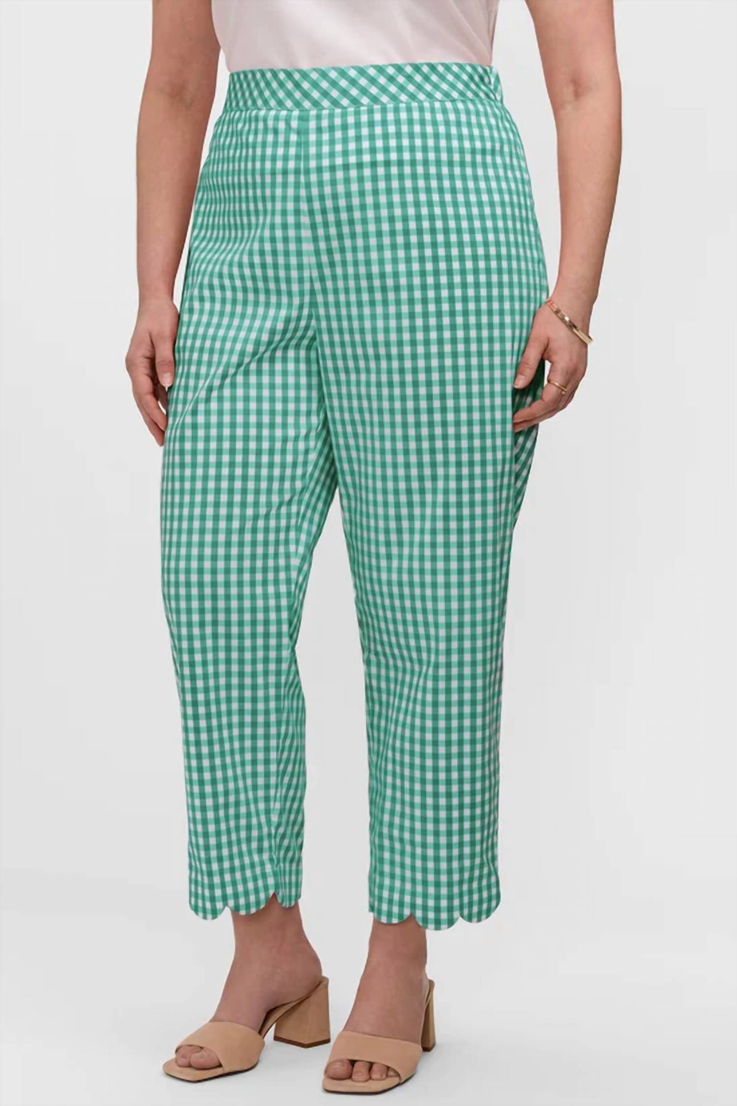Foxcroft - Elaine Stretch Matte Sateen Scallop Hem Capri Pant