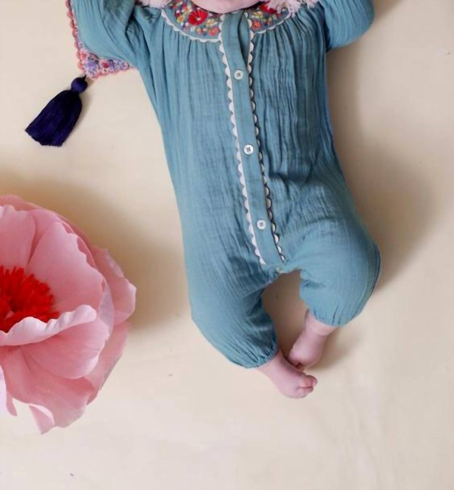 Louise Misha - Kid's Liliane Embroidered Jumpsuit