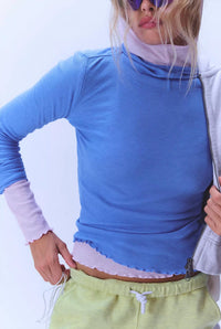 fp movement Breathe Easy Long Sleeve Top in riviera blue - women's long sleeve top
