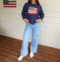 Le Lis - American Flag Sweater